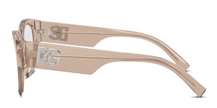 Dolce & Gabbana DG3377 Clear, Brown glasses - Clear / Brown - Side View