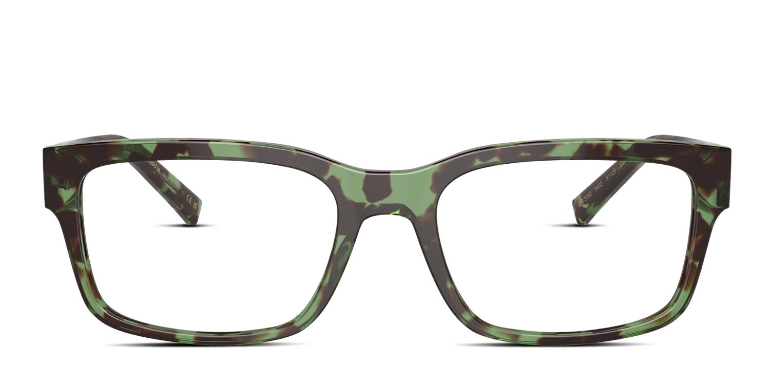 Dolce & Gabbana DG3352 Tortoise, Green glasses - Tortoise / Green - Frontal View