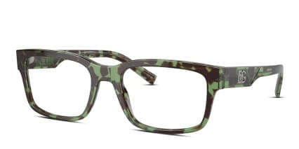 Dolce & Gabbana DG3352 Tortoise, Green glasses - Tortoise / Green - Angle View