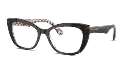 Dolce & Gabbana DG3360 Brown, Tortoise glasses - Brown / Tortoise - Angle View