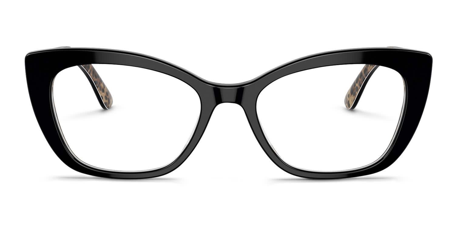 Dolce & Gabbana DG3360 Black, Brown glasses - Black / Brown - Frontal View