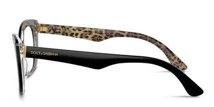 Dolce & Gabbana DG3360 Black, Brown glasses - Black / Brown - Side View