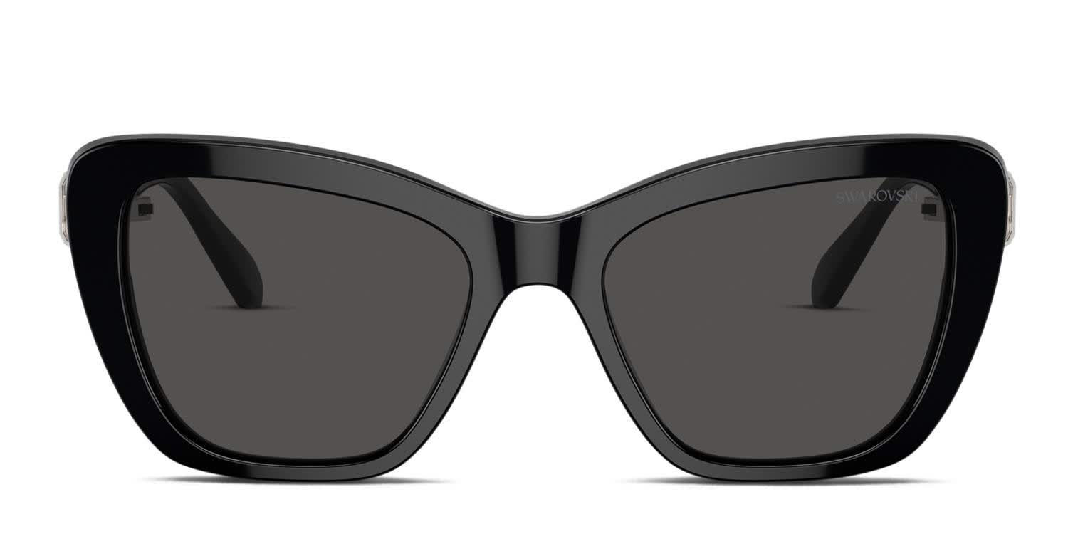 Swarovski SK6018 Shiny Black glasses - Shiny Black - Frontal View