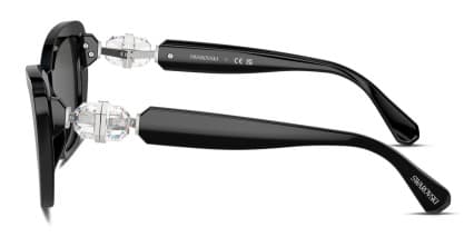 Swarovski SK6018 Shiny Black glasses - Shiny Black - Side View