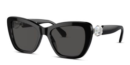 Swarovski SK6018 Shiny Black glasses - Shiny Black - Angle View