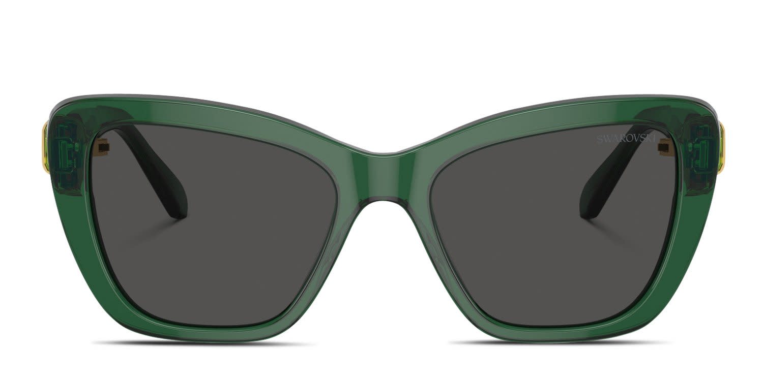 Swarovski SK6018 Green glasses - Green - Frontal View