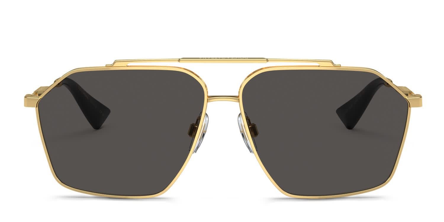 Burberry BE3166 gold frame with dark brown lenses. Lenses provide