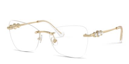 Swarovski SK1014 Gold glasses - Gold - Angle View