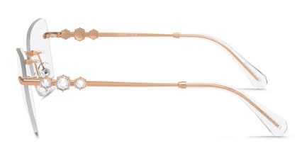 Swarovski SK1014 Pink, Gold glasses - Pink / Gold - Side View