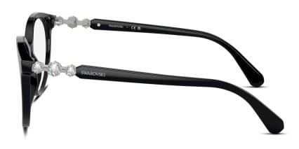 Swarovski SK2019 Black glasses - Black - Side View