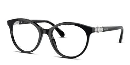 Swarovski SK2019 Black glasses - Black - Angle View