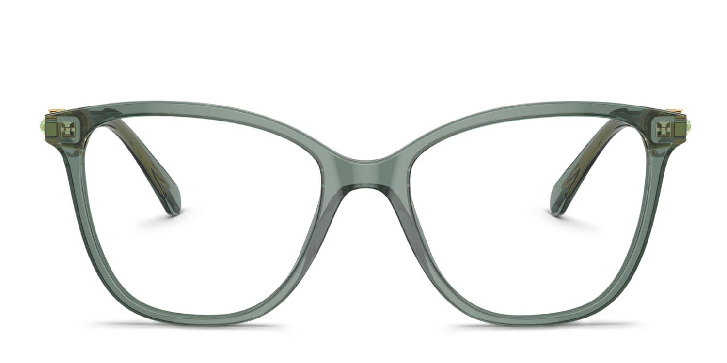 Swarovski SK2020 Clear, Green glasses - Clear / Green - Frontal View
