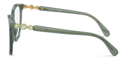 Swarovski SK2020 Clear, Green glasses - Clear / Green - Side View