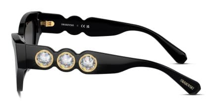 Swarovski SK6021 Shiny Black glasses - Shiny Black - Side View