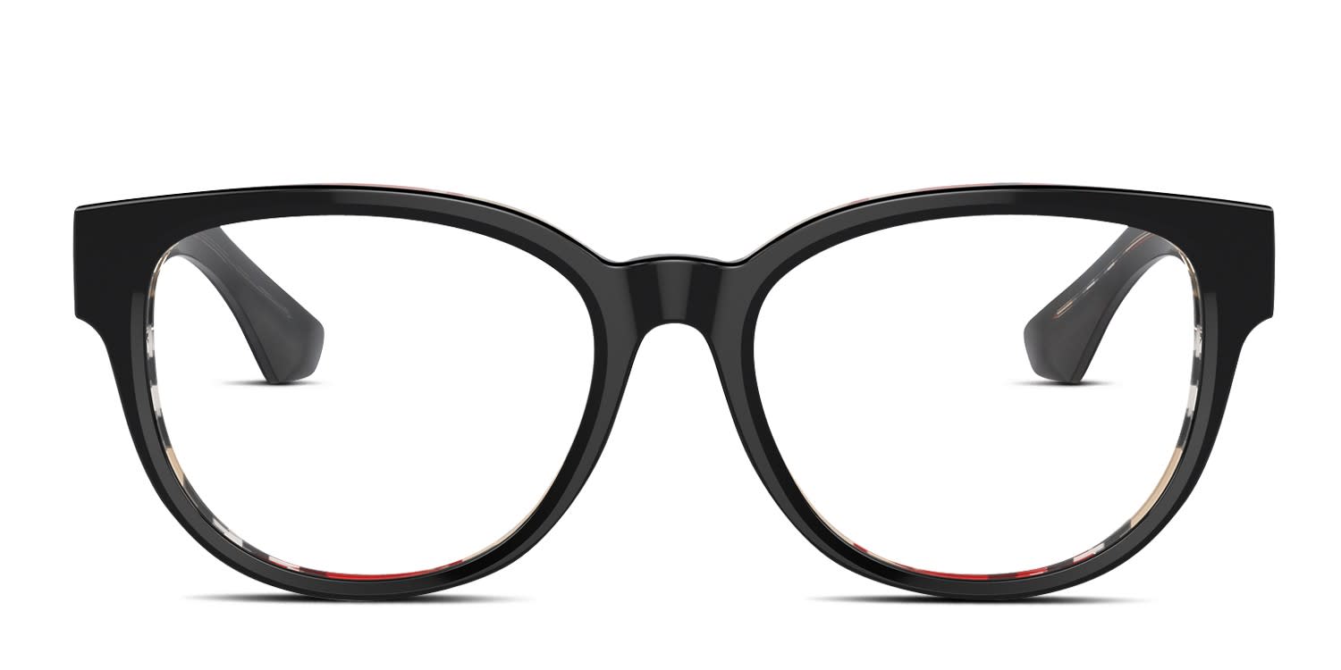 Burberry BE2410 Black, Multicolor glasses - Black / Multicolor - Frontal View