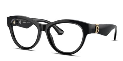 Burberry BE2404 Black glasses - Black - Angle View