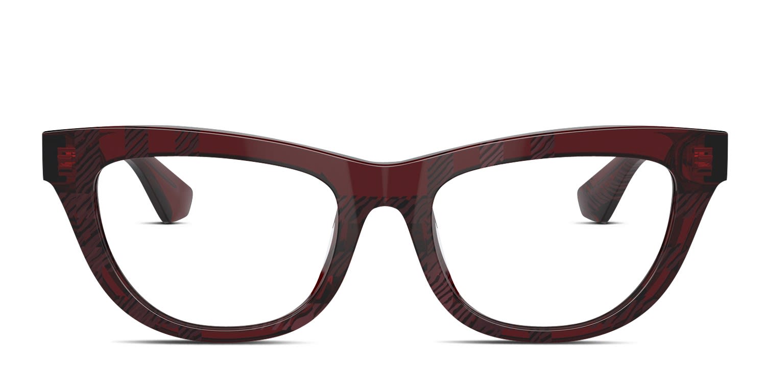 Burberry BE2406U Multicolor, Red glasses - Multicolor / Red - Frontal View