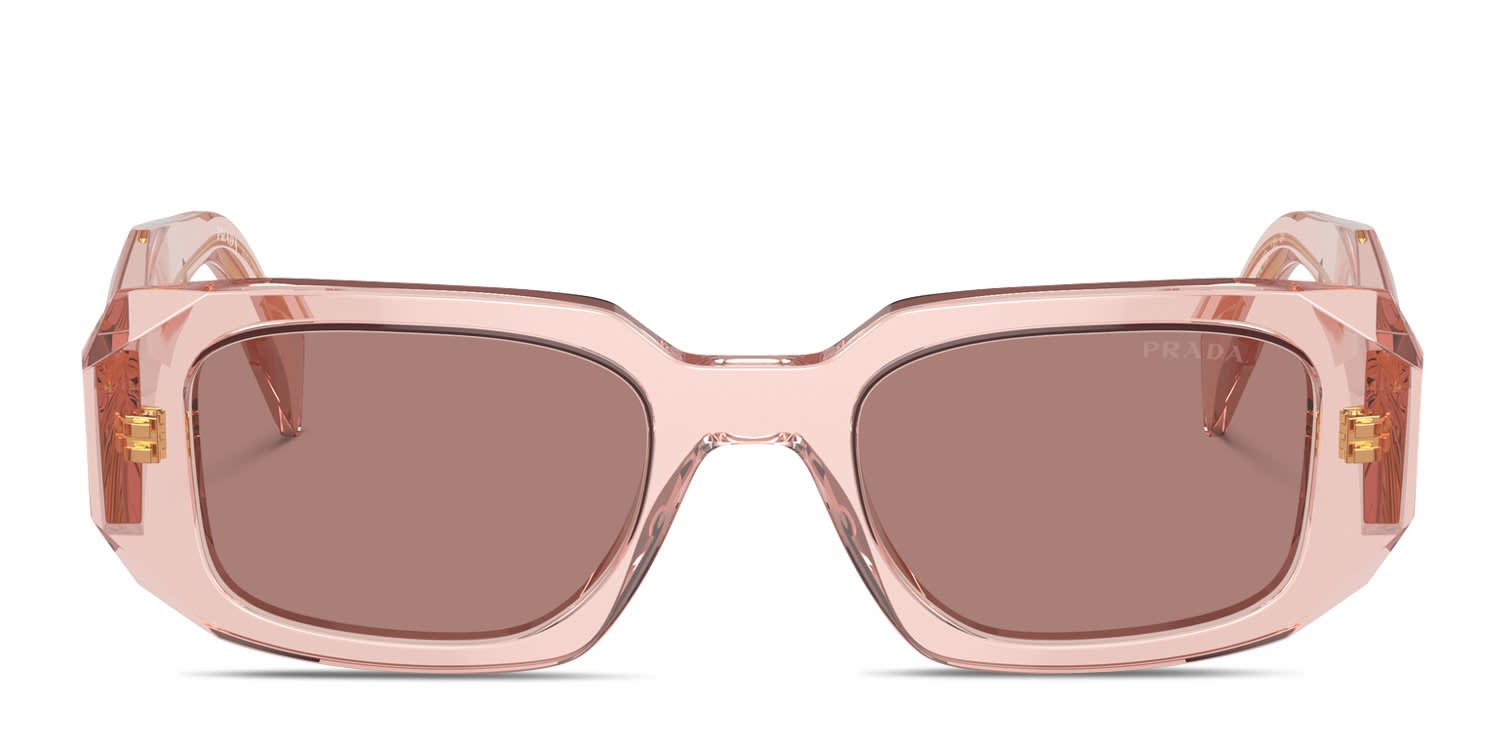 Prada PR17WS Pink, Clear glasses - Pink / Clear - Frontal View