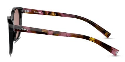 Prada PR 22ZS Black glasses - Black - Side View