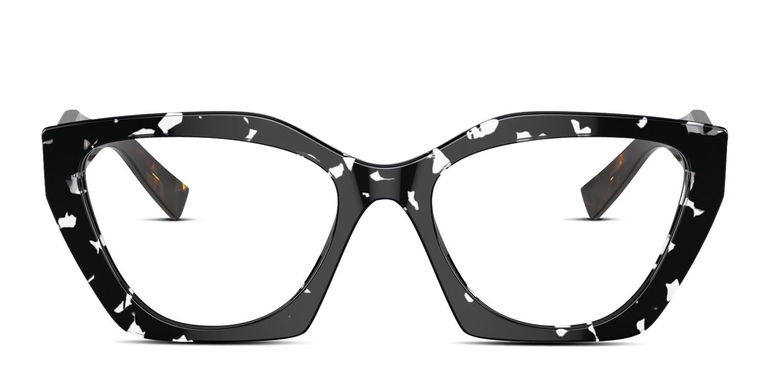 Prada PR09YV Black, Clear, Tortoise glasses - Black / Clear / Tortoise - Frontal View