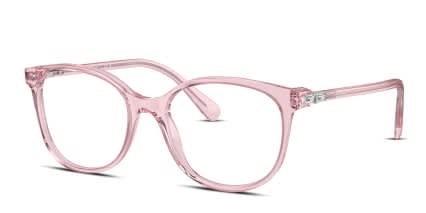 Swarovski SK2002 Pink, Clear glasses - Pink / Clear - Angle View