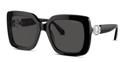 Swarovski SK6001 Shiny Black glasses - Shiny Black - Angle View