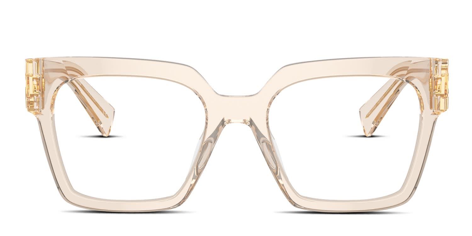 Miu Miu MU04UV Brown, Clear glasses - Brown / Clear - Frontal View