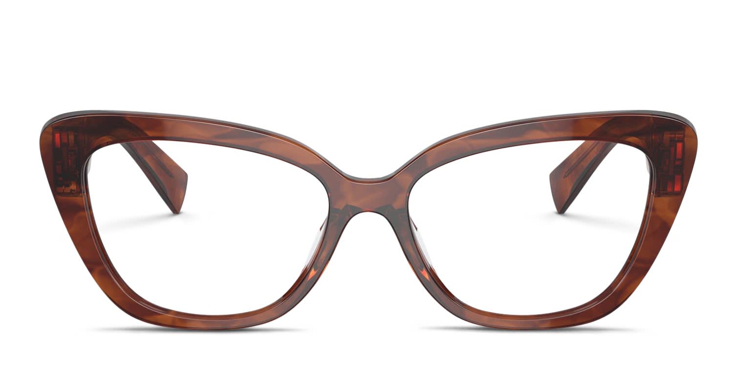 Miu Miu MU05VV Multicolor, Brown glasses - Multicolor / Brown - Frontal View