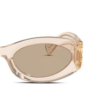 Miu Miu MU 11WS Beige, Clear Prescription Sunglasses
