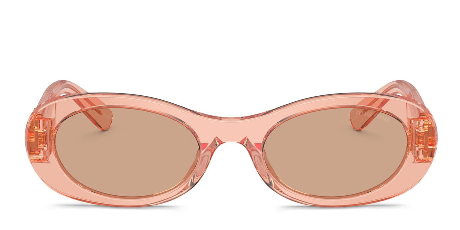 Miu Miu MU06ZS Clear, Brown glasses - Clear / Brown - Frontal View