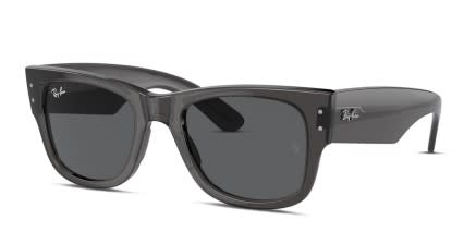Ray-Ban RB0840S Mega Wayfarer Black, Gray glasses - Black / Gray - Angle View