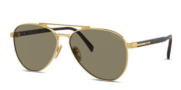Prada PRA58S Gold Prescription Sunglasses