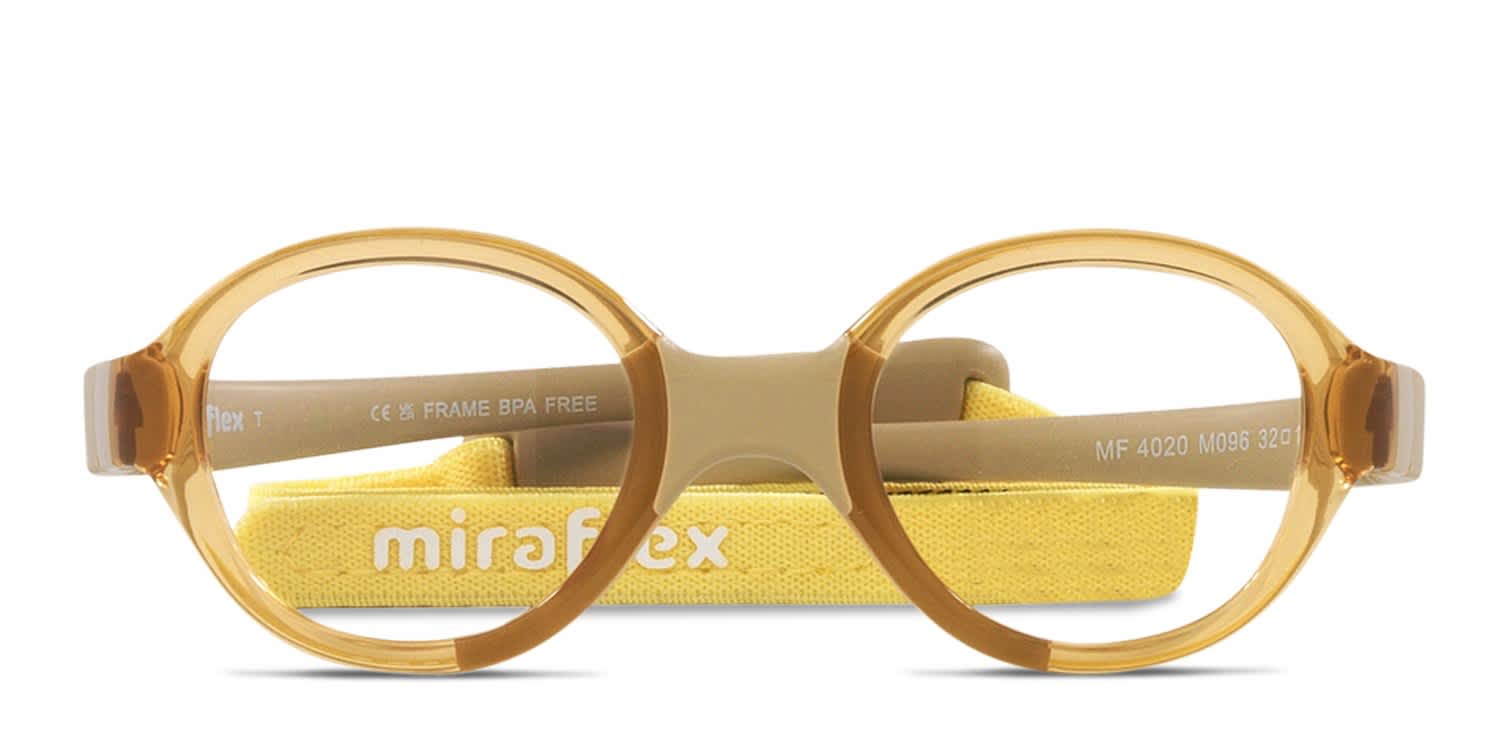 Miraflex MF4020 Kids Yellow glasses - Yellow - Frontal View