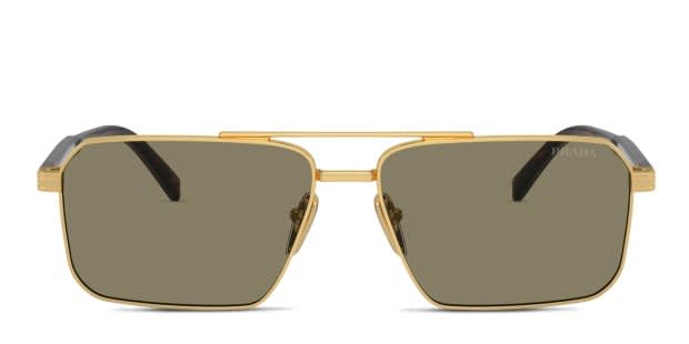 33mmRedBrass+追加Goldplated その2 Matte Gold Double Bridge Grandpa Metal Tinted Sunglasses with Red