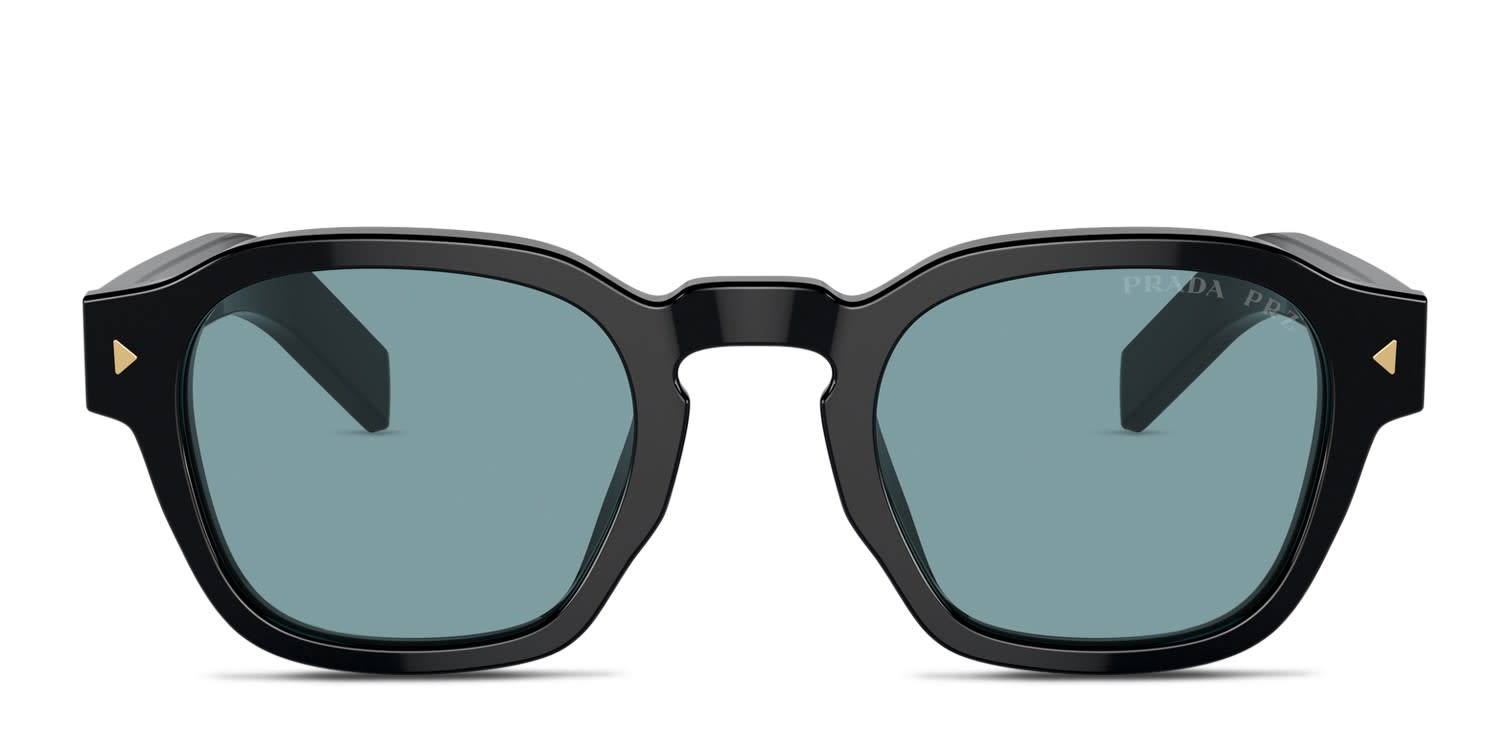 Prada PRA16S Black glasses - Black / Green - Frontal View