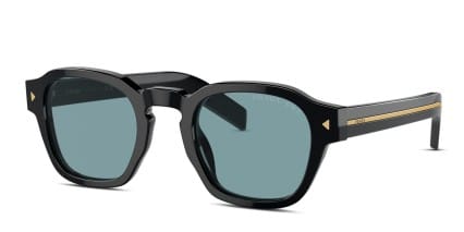 Prada PRA16S Black glasses - Black / Green - Angle View