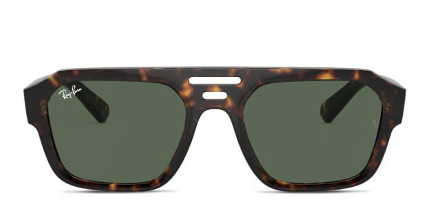 Ray-Ban RB4397 Corrigan tortoise frame with dark blue lenses