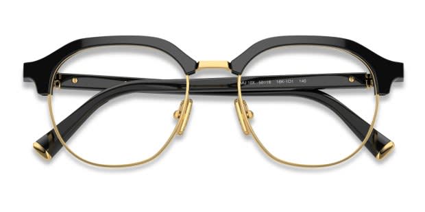小物 miu miu eyewear MU10XV Miu Miu MU10XV Black, Gold Prescription Eyeglasses