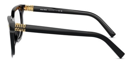 Miu Miu MU06XV Black glasses - Black - Side View