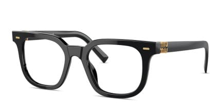 Miu Miu MU06XV Black glasses - Black - Angle View