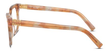 Miu Miu MU06XV Orange glasses - Orange - Side View