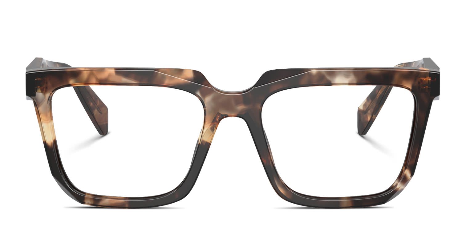 Prada PRA19V Gold, Tortoise glasses - Gold / Tortoise - Frontal View