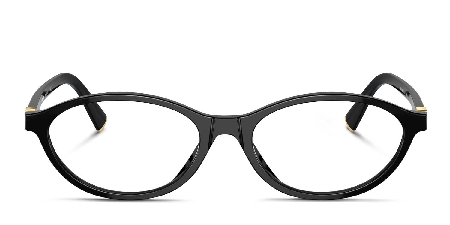 Miu Miu MU09XV Black glasses - Black - Frontal View