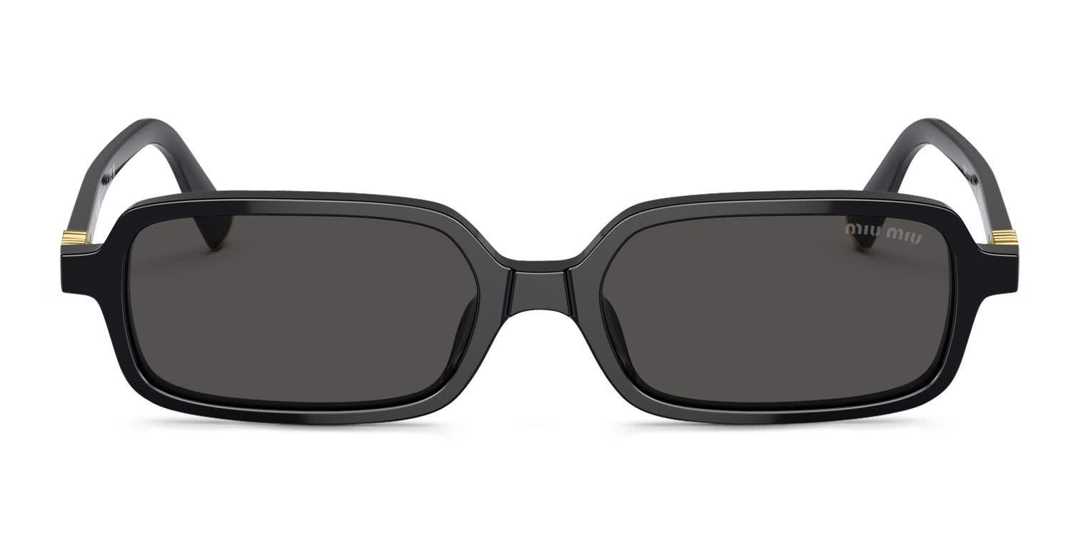 Miu Miu MU11ZS Black glasses - Black / Gray - Frontal View