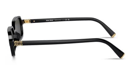 Miu Miu MU11ZS Black glasses - Black / Gray - Side View