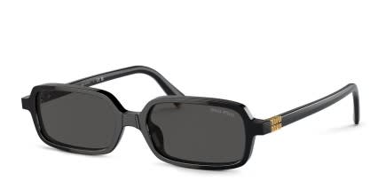 Miu Miu MU11ZS Black glasses - Black / Gray - Angle View