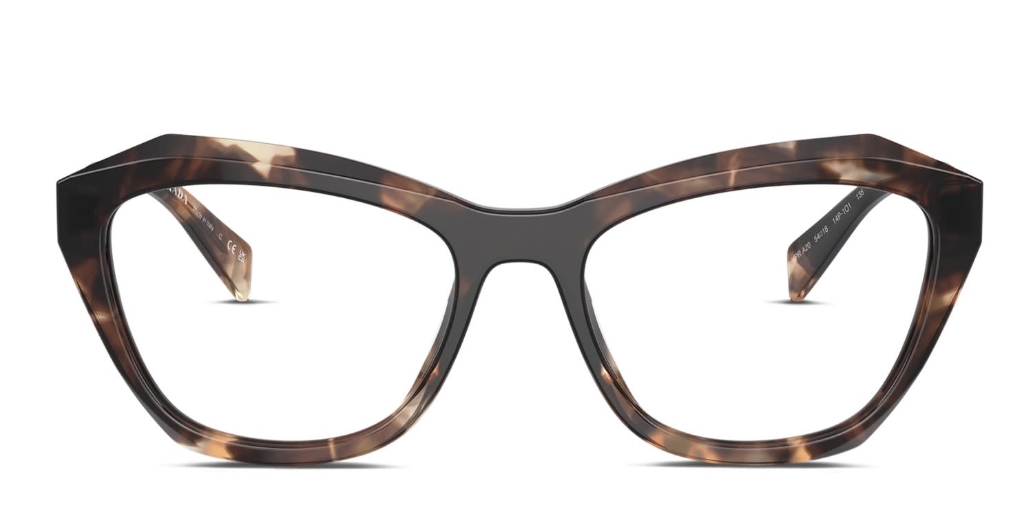 Prada PRA20V Gold, Tortoise glasses - Gold / Tortoise - Frontal View