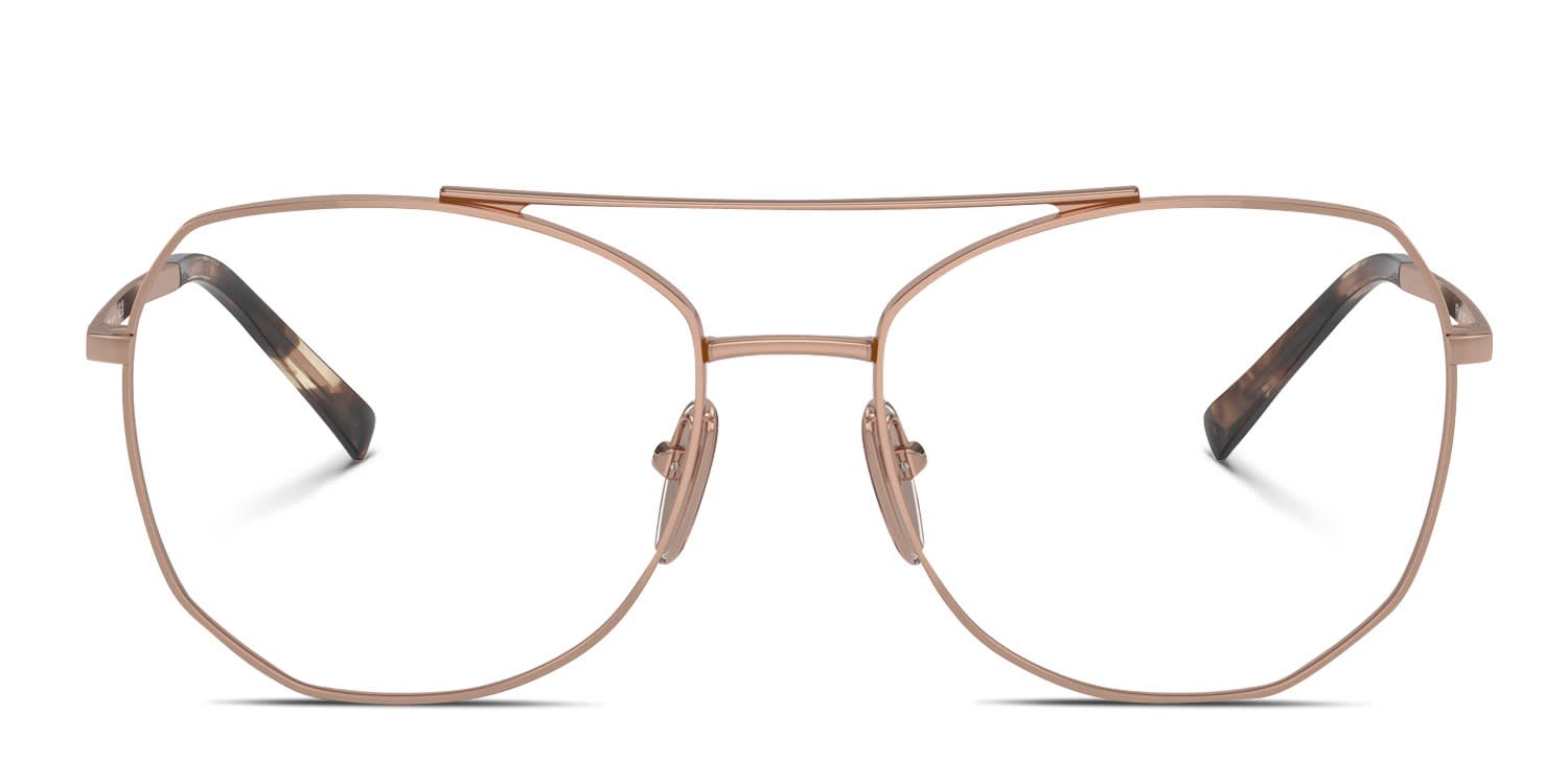 Prada PRA58V Rose Gold glasses - Pink / Gold - Frontal View