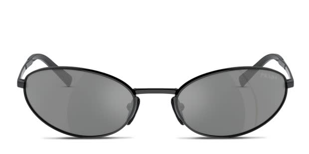 Prada PRA59S black frame with grey mirrored silver lenses  display picture 3