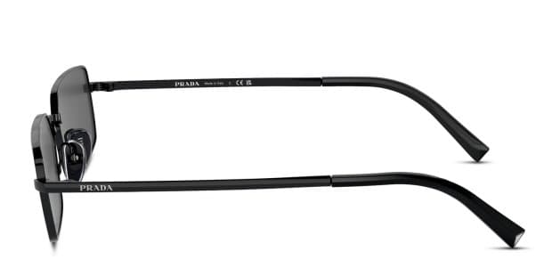Prada PRA60S black frame with dark grey lenses. Lenses provide 100